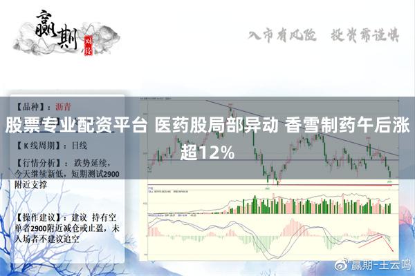 股票专业配资平台 医药股局部异动 香雪制药午后涨超12%